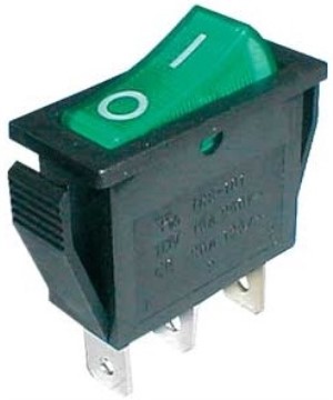 Interruptor simples Luminoso Verde